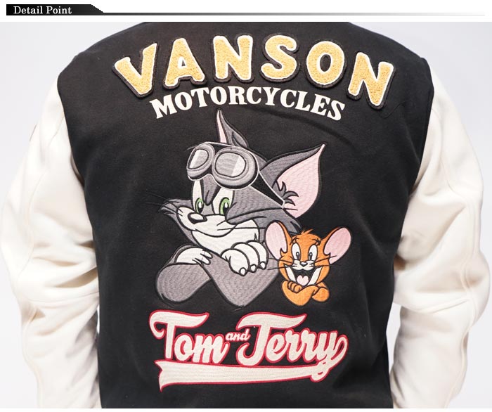 VANSON バンソン トムとジェリー コラボ ボンディング スタジャン ジャケット アウター メンズ TJV-2337 送料無料