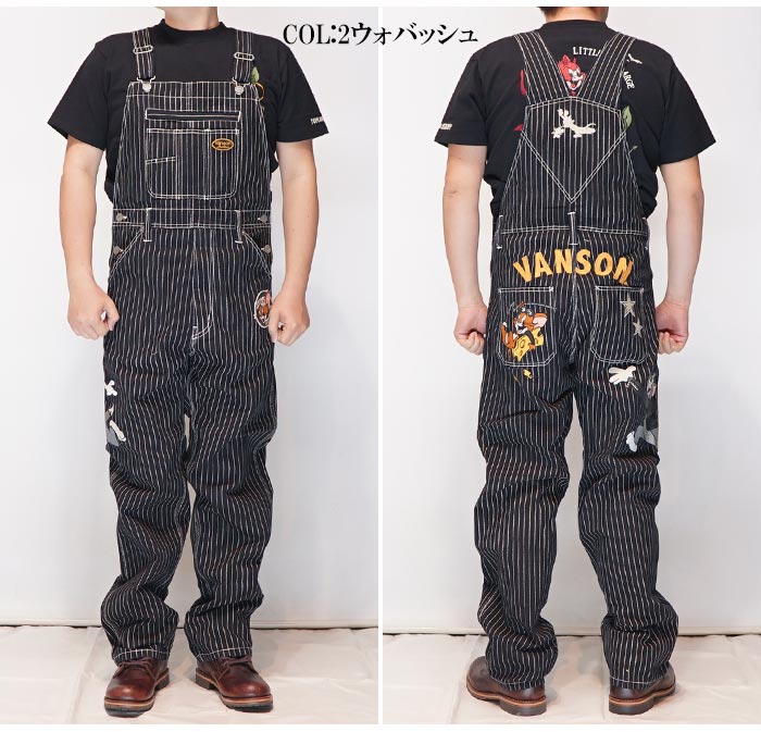 VANSON バンソン トムとジェリー コラボ オーバーオール メンズ デニム
