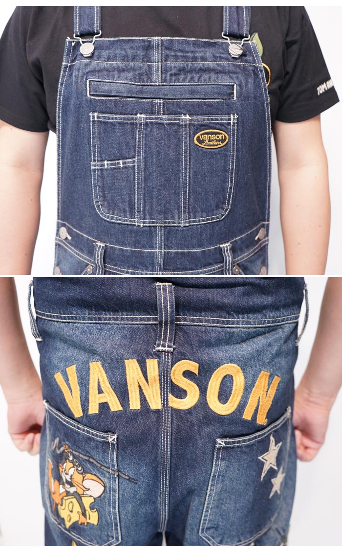 VANSON トムとジェリーデニムオーバーオール 楽天市場】バンソン VANSON × TOM AND JERRY トムとジェリー コラボ