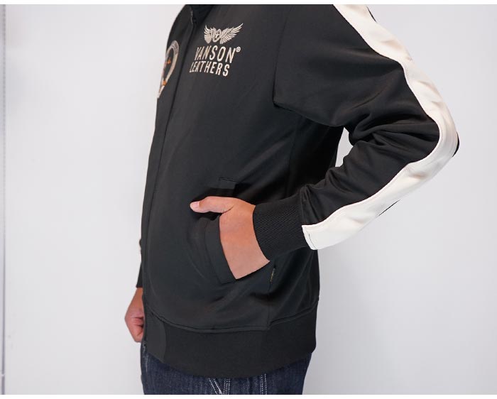 専用【美品希少】VANSON × トムとジェリー コラボ ジャージ ブラックXL VANSON バンソン × TOM AND JERRY トムとジェリー コラボ
