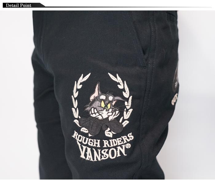 VANSON トムとジェリー　パンツ vanson×TOM＆JERRYコラボ 刺繍デニムパンツ vanson TJV-2314 バンソン