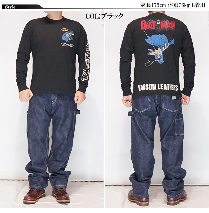 VANSON バンソン トムとジェリー コラボ ロングTシャツ メンズ