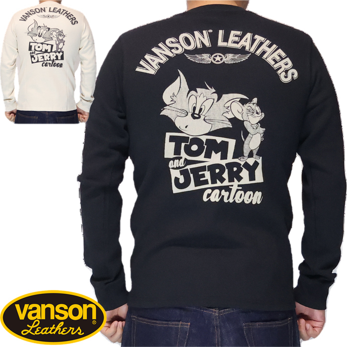 VANSON バンソン トムとジェリー コラボ ロング Tシャツ 半袖 メンズ