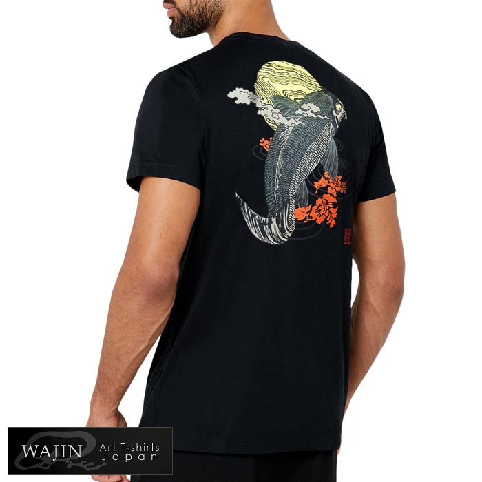 Wajin[工房倭人] 和柄 Tシャツ 半袖 メンズ 日本製 朧月