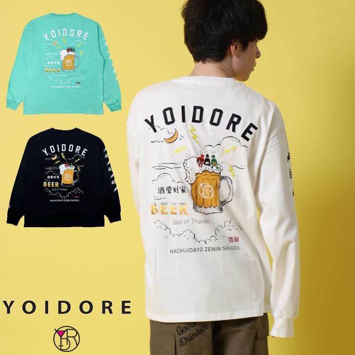 YOIDORE(ヨイドレ) ロンT ロング Tシャツ 長袖 雷様 メンズ 816501