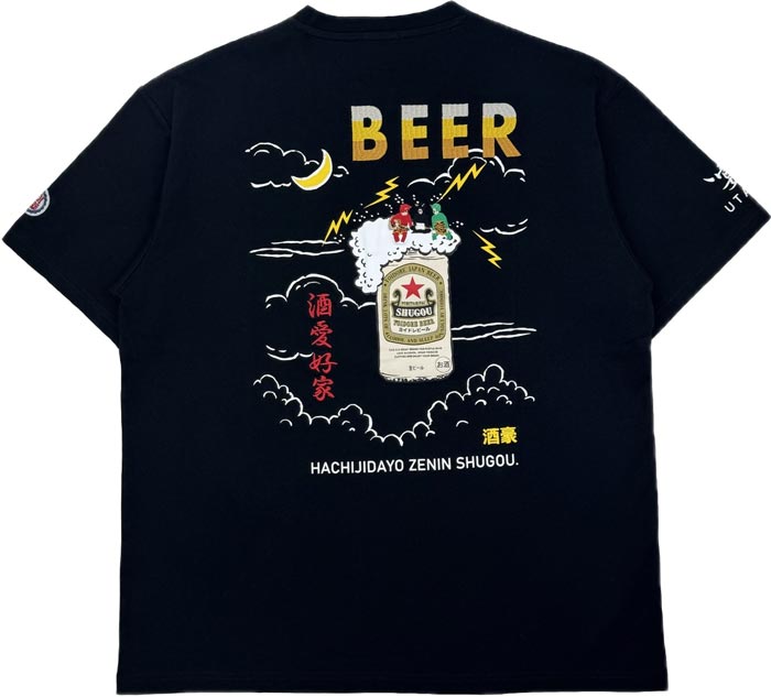 YOIDORE(ヨイドレ) Tシャツ ビール 雷様 TEE メンズ 825612 送料無料