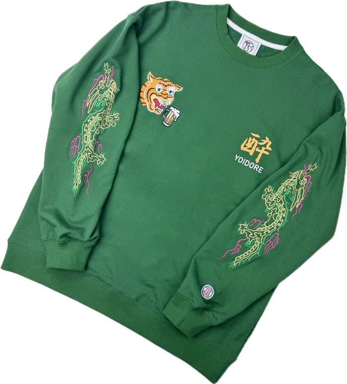 YOIDORE ヨイドレ クルーネックスウェット トレーナーメンズ