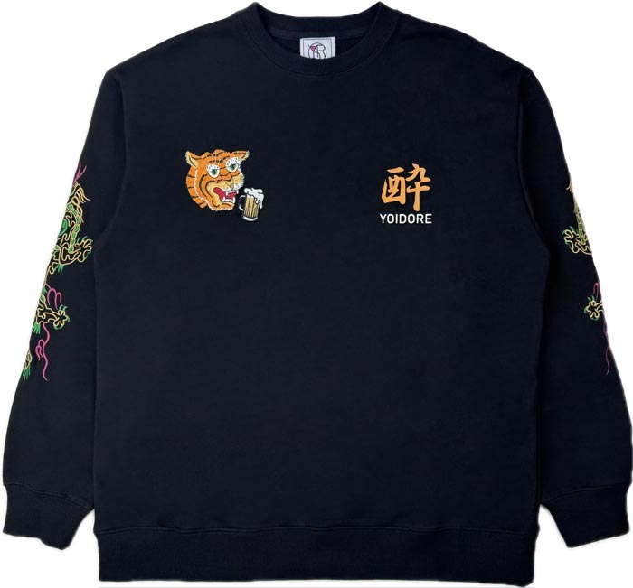 YOIDORE ヨイドレ クルーネックスウェット トレーナーメンズ