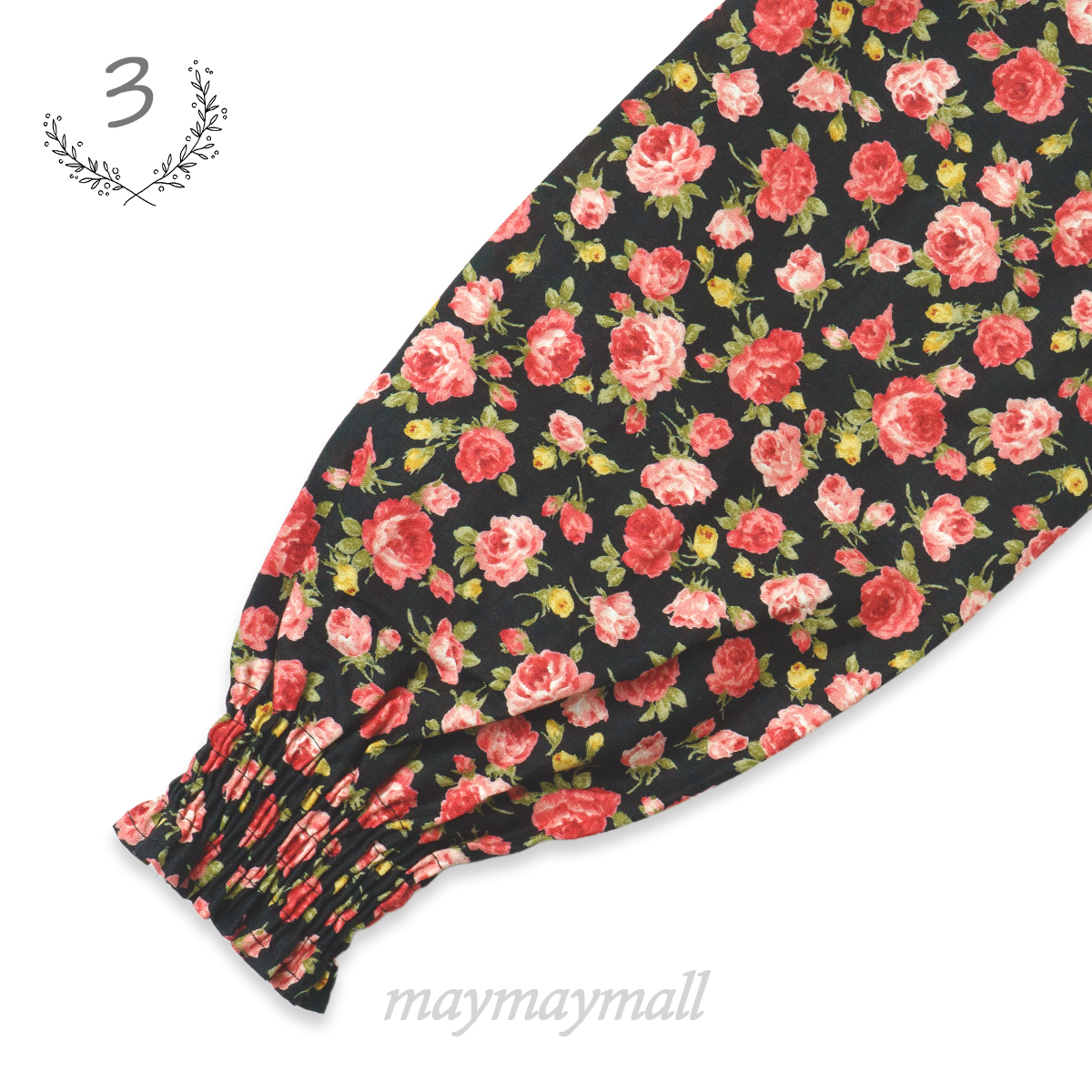 【新品未使用タグ付】Mazaki Kyoho 花柄刺繍 アームカバー F アームカバー 花柄 日本製 日除け 腕カバー レディース 農作業