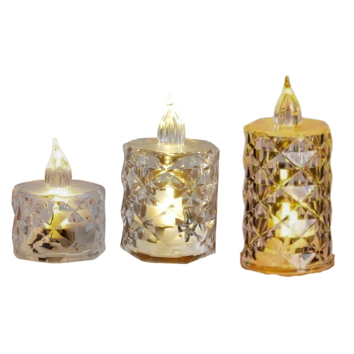 LEDキャンドル クリスマス 3個セット ティーキャンドル 電池式 ライト