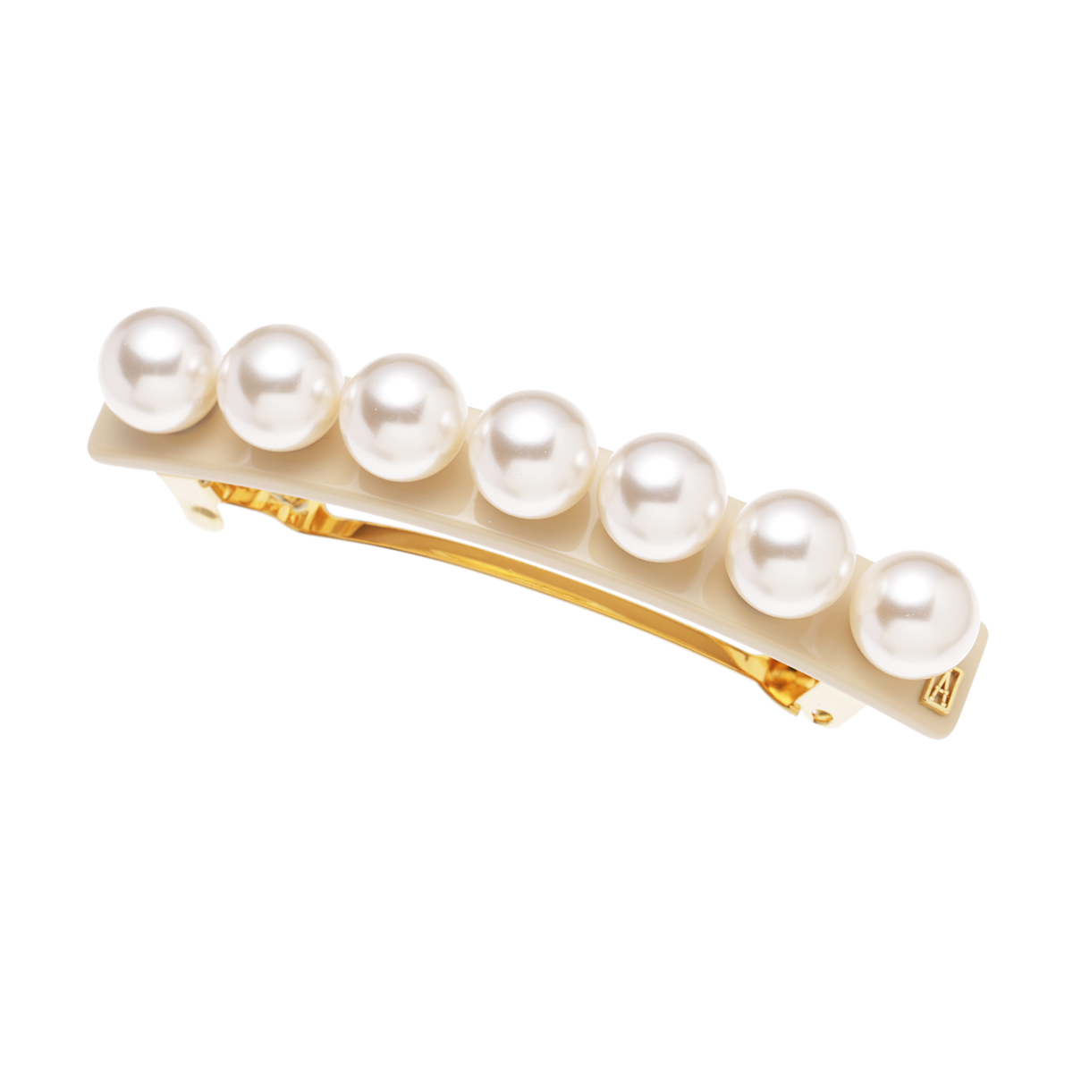 アレクサンドルドゥパリ ALEXANDRE DE PARIS バレッタ TIMELESS BARRETTE AUTO 8CM PERLEE レディース aa8-16919-03-wの画像