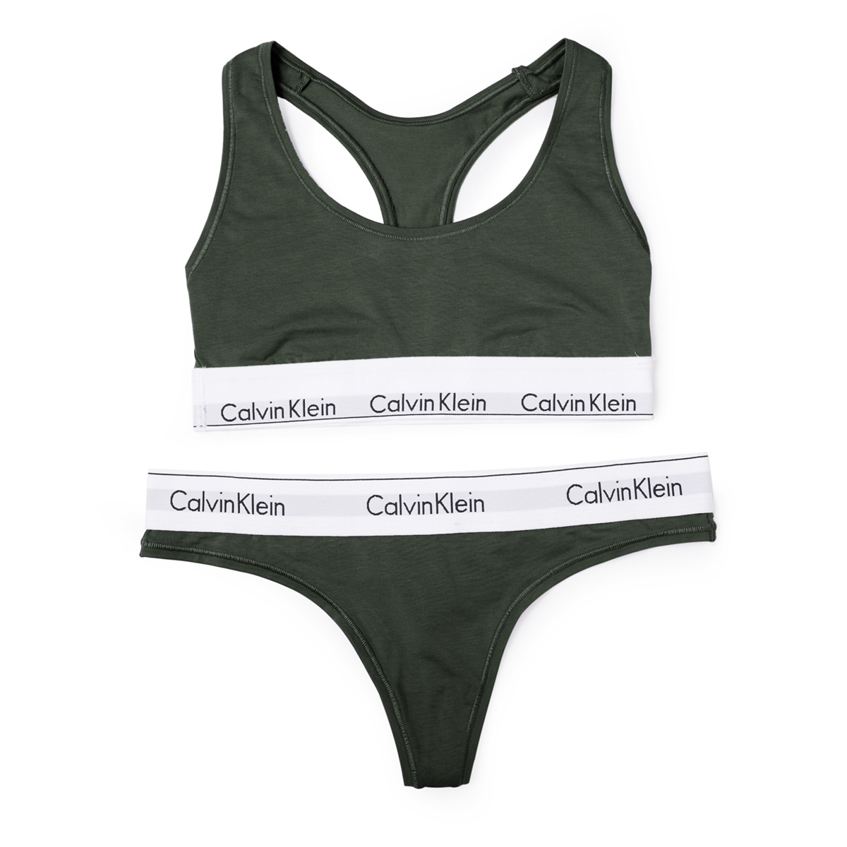 CKカルバンクライン カーキx控え目マルチ花柄ミディドレス送料込 送料無料Calvin Kleinカルバンクラインスリーブレスハイロー
