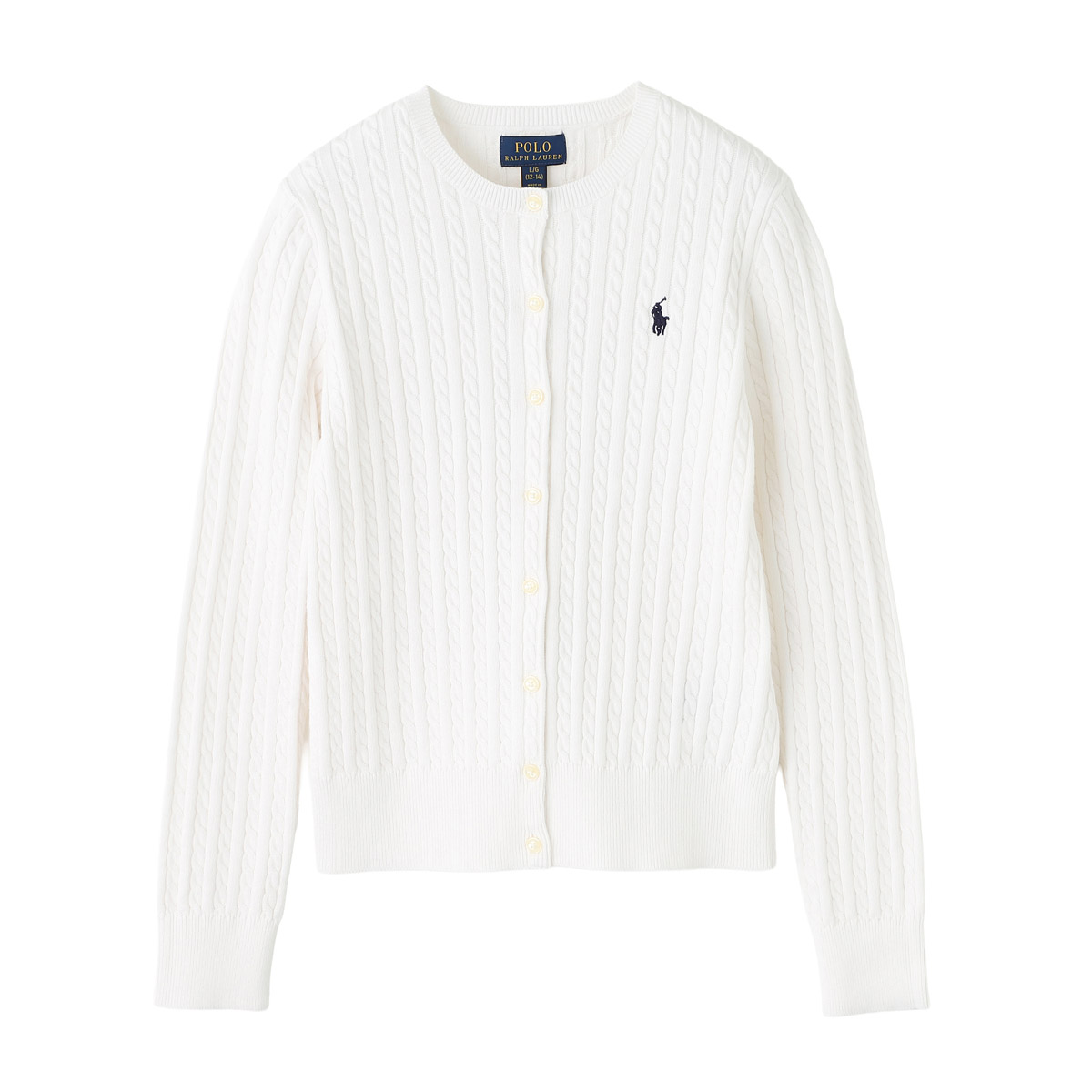 ポロラルフローレン POLO RALPH LAUREN カーディガン CABLE-KNIT COTTON CARDIGAN 313543047 ガールズ KIDS キッズ ガールズ レディース 313543047-011の画像