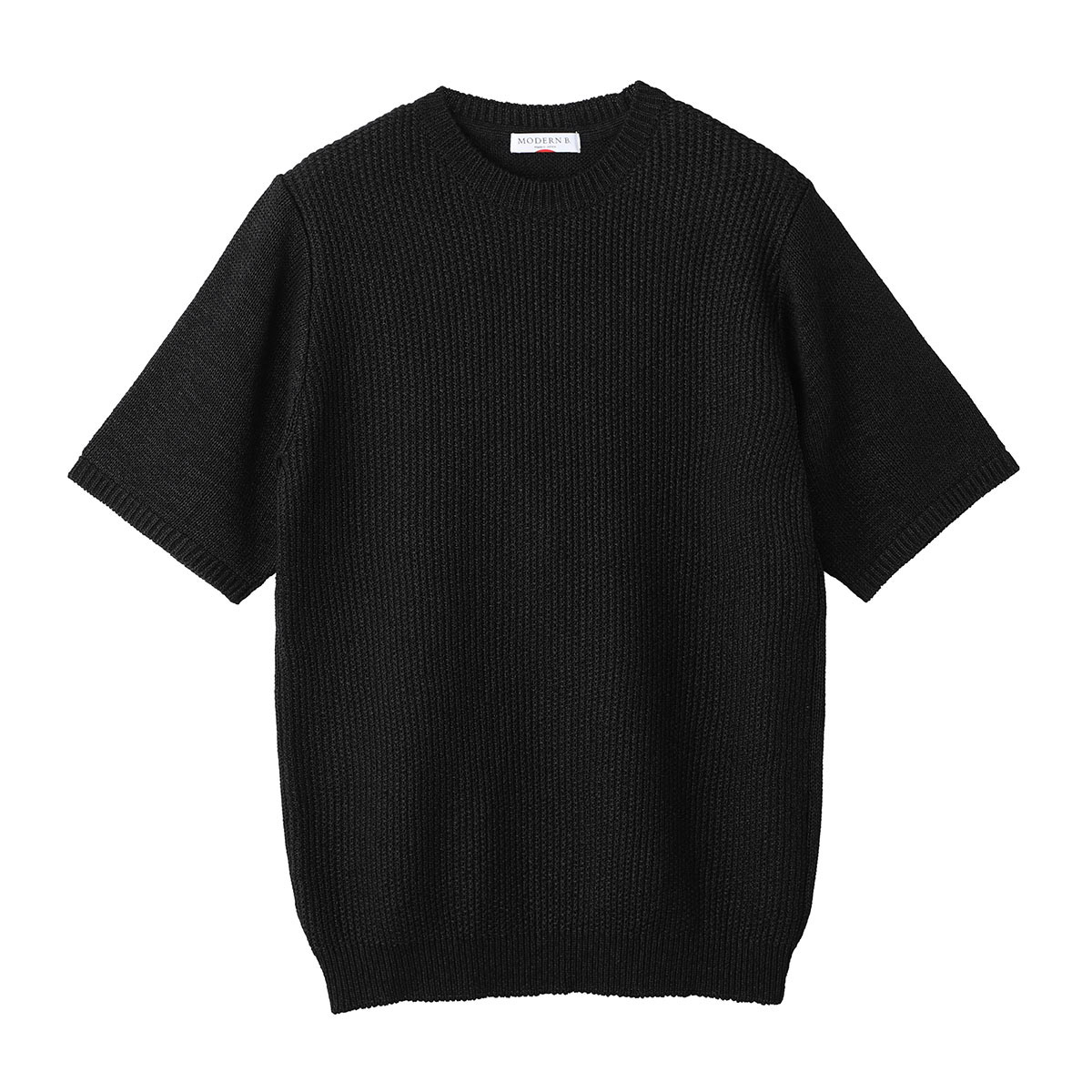 モダンブルー MODERN B. 美濃和紙ニットTシャツ 7ゲージ サマーニット 大きいサイズあり メンズ mborsskt01-black_4