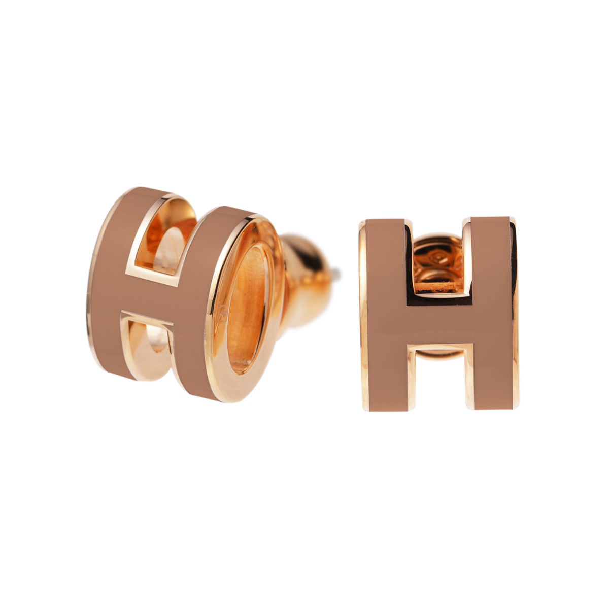 エルメス HERMES ピアス MINI POP H EARRINGS レディース pop-h-mini-earrings-rosedragee-pkgdの画像