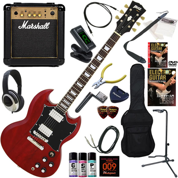 BLITZ（ブリッツ） BSG-STD/BK SGタイプ エレキギター 初心者セット