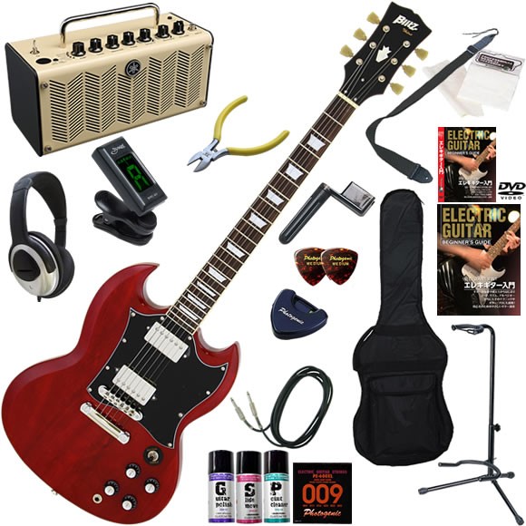 BLITZ（ブリッツ） BSG-STD/BK SGタイプ エレキギター 初心者セット 多