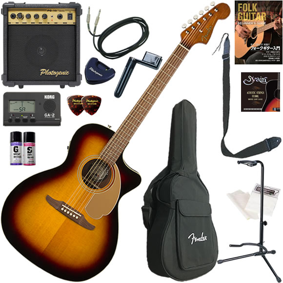 Fender（フェンダー） エレアコ 初心者 入門セット アコギ Newporter