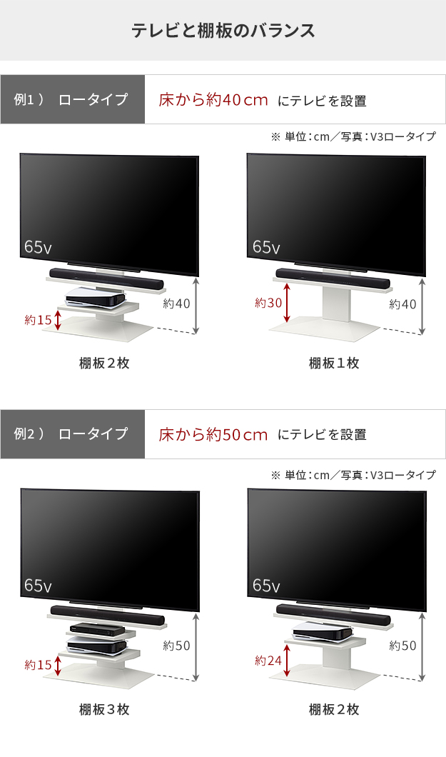 WALLインテリアテレビスタンドV2・V3・V5・S1対応 棚板 ラージサイズ