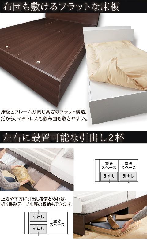 ベッドフレーム 単品 フレームのみ セミダブル SD マットレス別売り