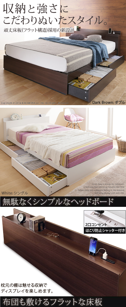 ベッドセット ベッドフレーム マットレス付き ダブル : うさぎ屋