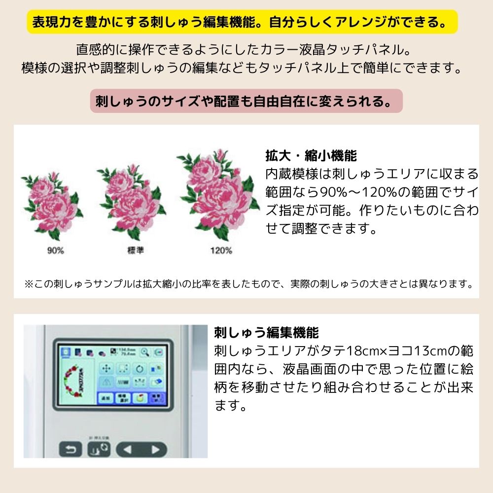 ブラザー 刺しゅうミシン ソレイユCRW