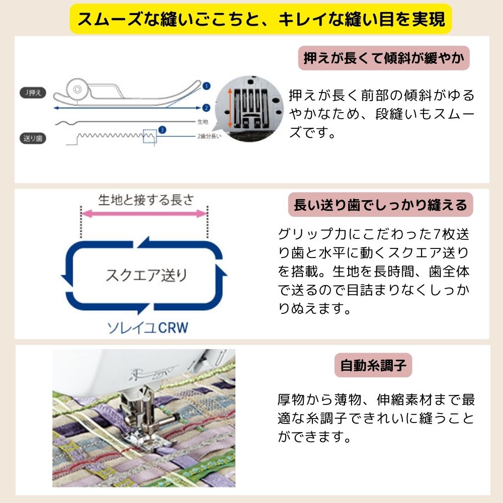 ブラザー 刺しゅうミシン ソレイユCRW