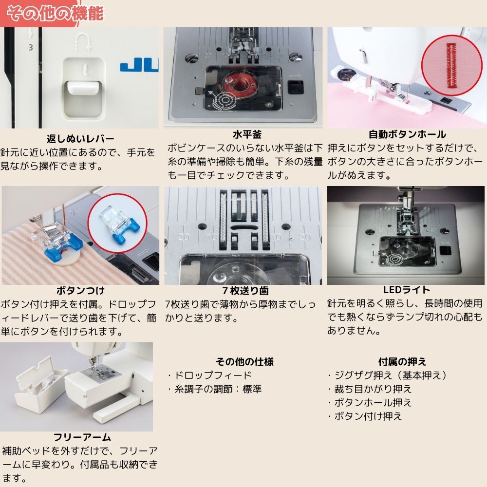 JUKI ミシン HZL-290-S HZL290S 電動ミシン 