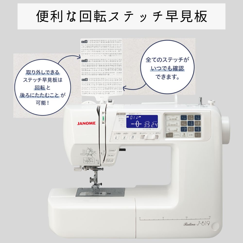 ジャノメ コンピューターミシン J-619 J619