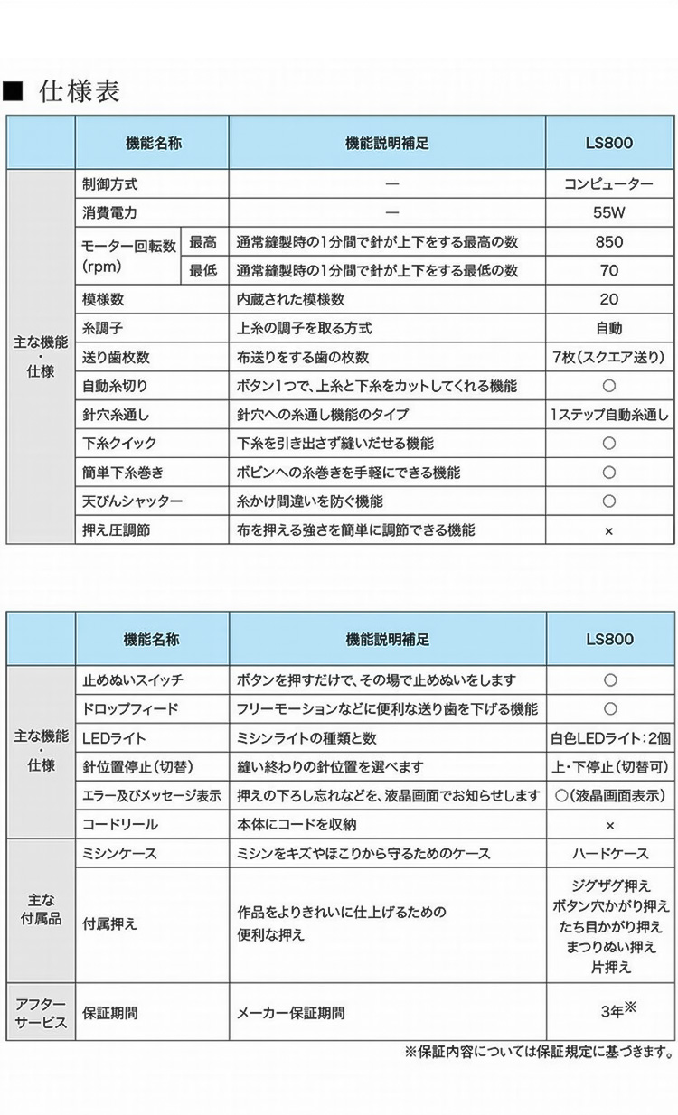 ブラザー ミシン LS800 コンピューターミシン