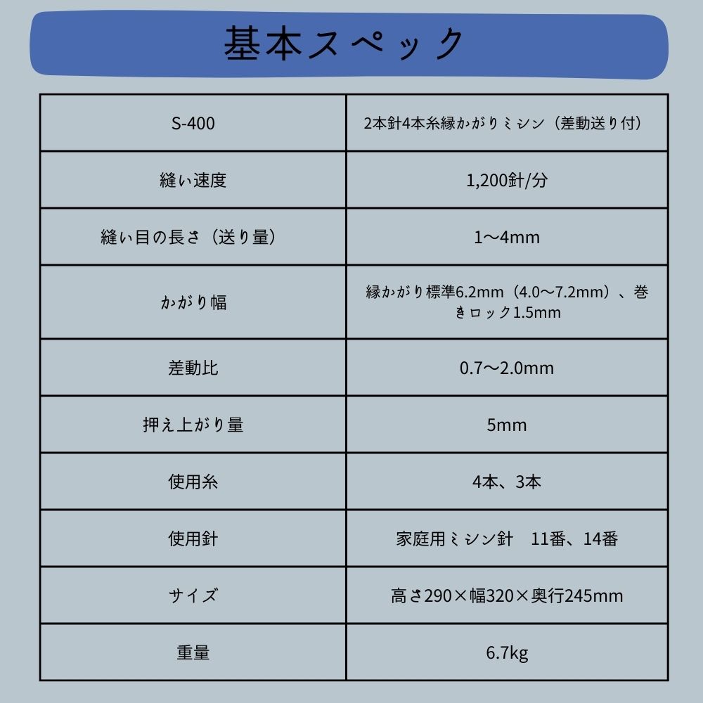 シンガー プロフェッショナル S400 SINGER ロックミシン Professional S-400 2本針4本糸ロックミシン : s-400 :  あなたの街のミシン専門店創作工房 - 通販 - Yahoo!ショッピング