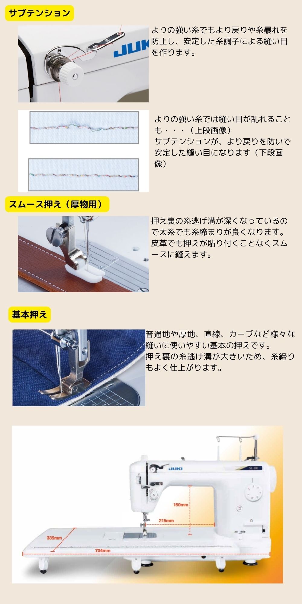 JUKI 職業用ミシン SL-100