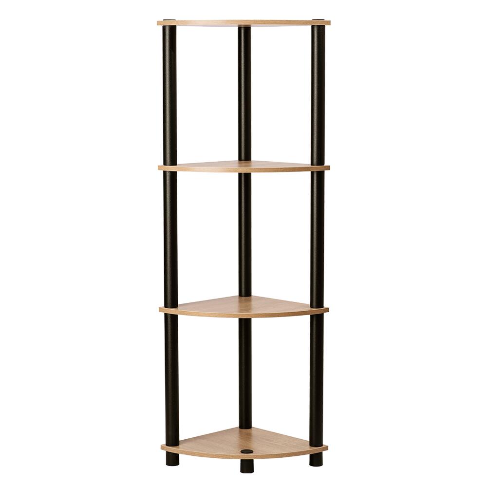 4段コーナーラック オープンシェルフ マルチラック 多目的ラック 収納棚 脚付き 薄型タイプ 3カラー コンパクト |  | 01