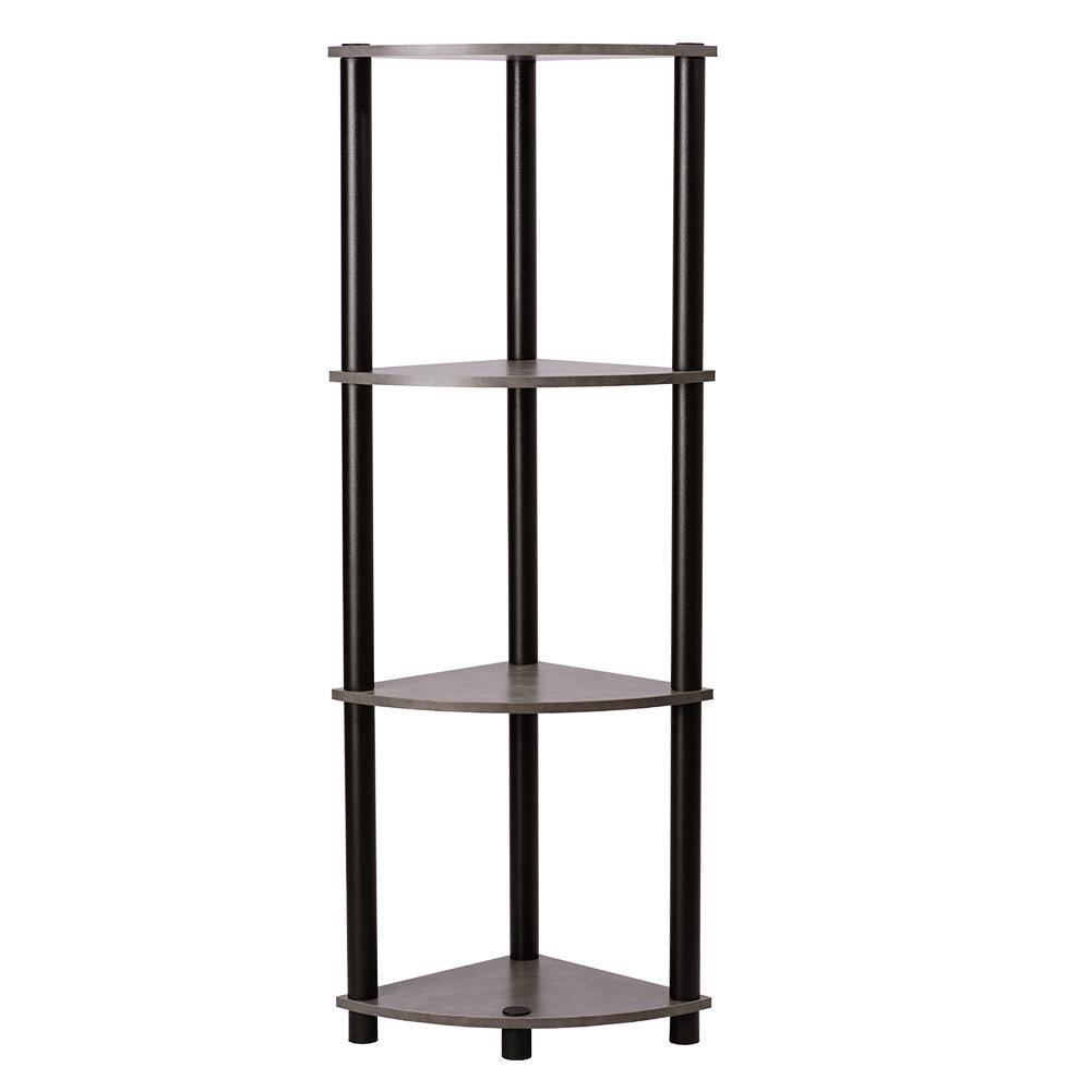 4段コーナーラック オープンシェルフ マルチラック 多目的ラック 収納棚 脚付き 薄型タイプ 3カラー コンパクト |  | 02