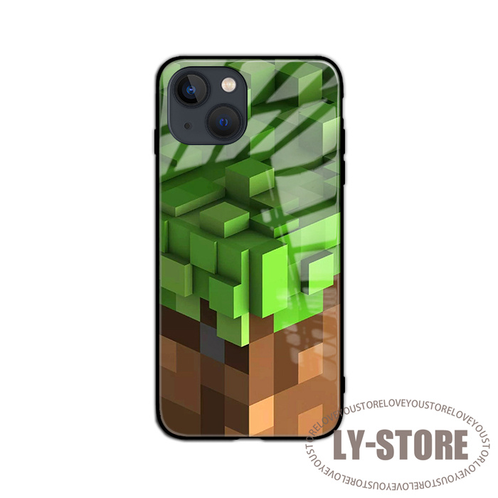 Minecraft マインクラフト スマホケース 携帯カバー 強化ガラス Minecraft マインクラフト スマホケース 携帯カバー 強化ガラス