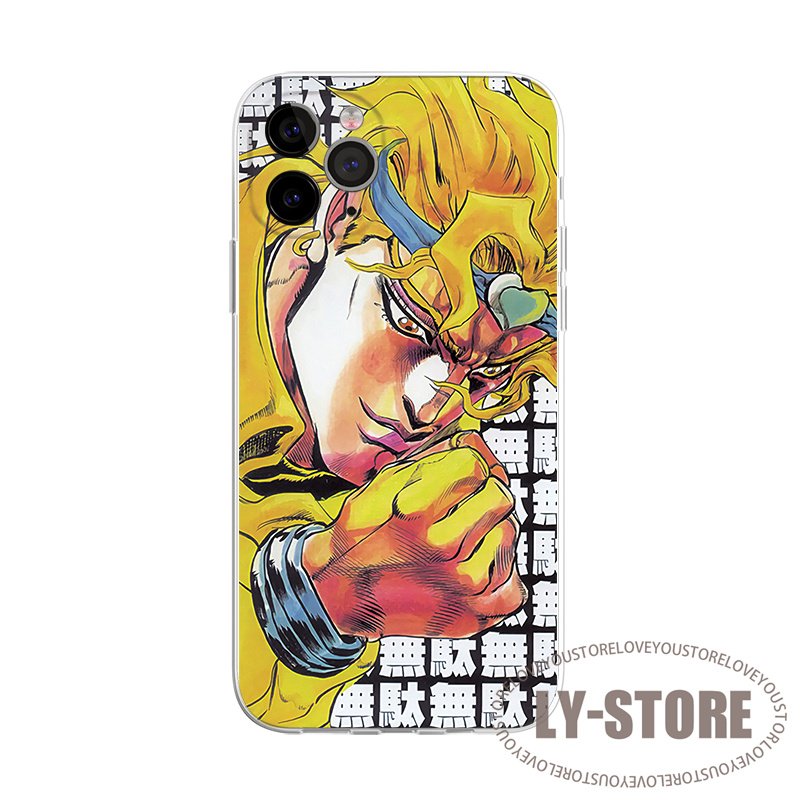 ジョジョの奇妙な冒険 ディオ・ブランドー iPhone 7 8 14 plus iPhoneX XS MAX XR iPhone11 Pro SE 12 対応 スマホケース ガラス 鏡面 強化ガラス TPU ケース | ブランド登録なし | 06