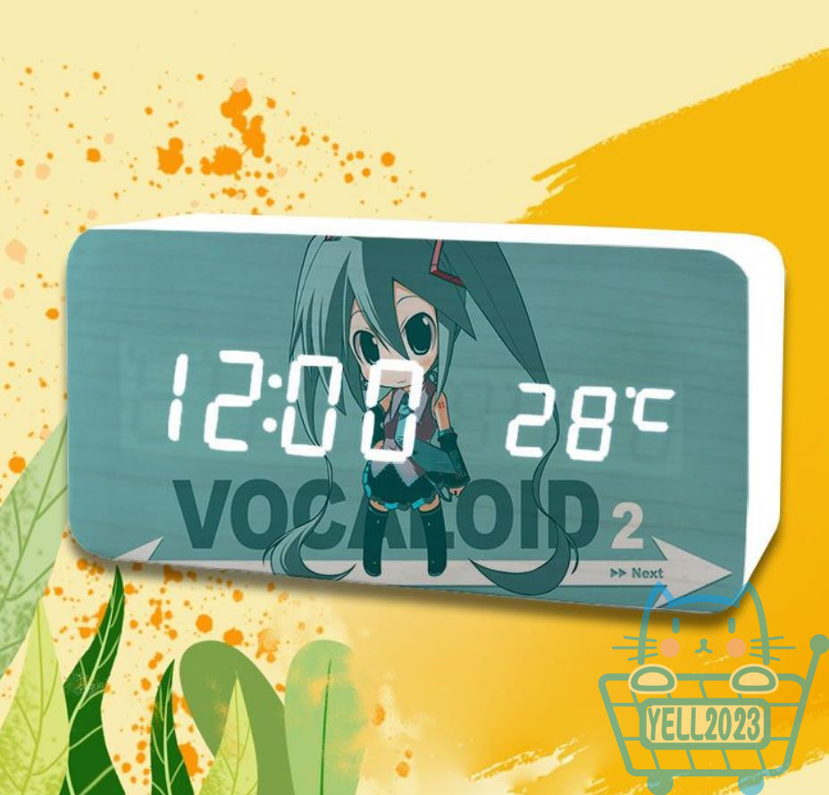 初音ミク 目覚まし時計 スピーカー 置き時計 ミラーデジタル時計 3段階調光 ミラークロック スヌーズ miku 卓上 LED大画面 設置簡単 | ブランド登録なし | 06