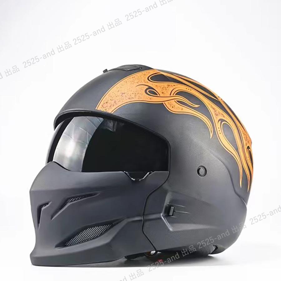 フルフェイス ヘルメット マットブラック 組合せ武士 デザイン Lサイズ 公道使用不可 装飾用 組合せ武士 ヘルメット フルフェイス