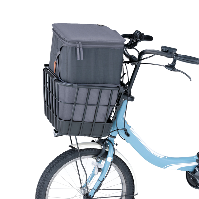 保冷保温機能付き！容量アップの二段式前かごカバー  自転車 フロントバスケットカバー インナーカバー  bikke、ギュットクルームR等に最適 撥水、防水機能 |  | 08