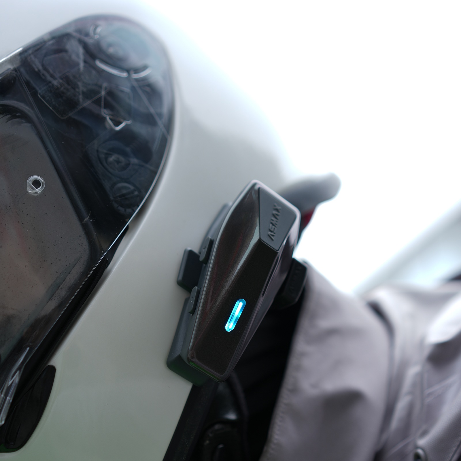 S2 インカム グレー バイク/オートバイ/IPX7防水/インターコム/ASMAX