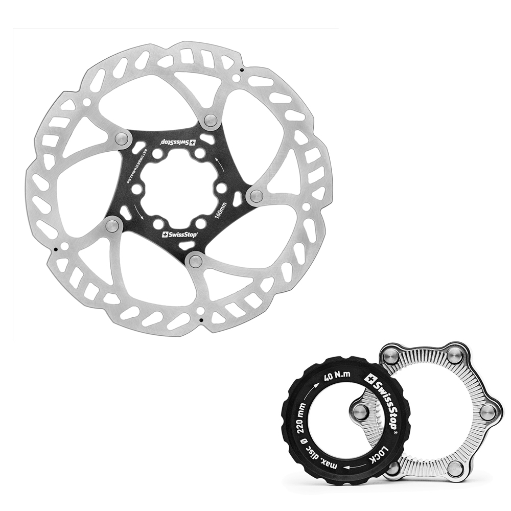 Catalyst Pro Disc Rotor 6 Bolt＋Centerlock Adapter セット 160mm 自転車/ロードバイク/SWISS STOP/スイスストップ :f9100000001845:MC SELECT