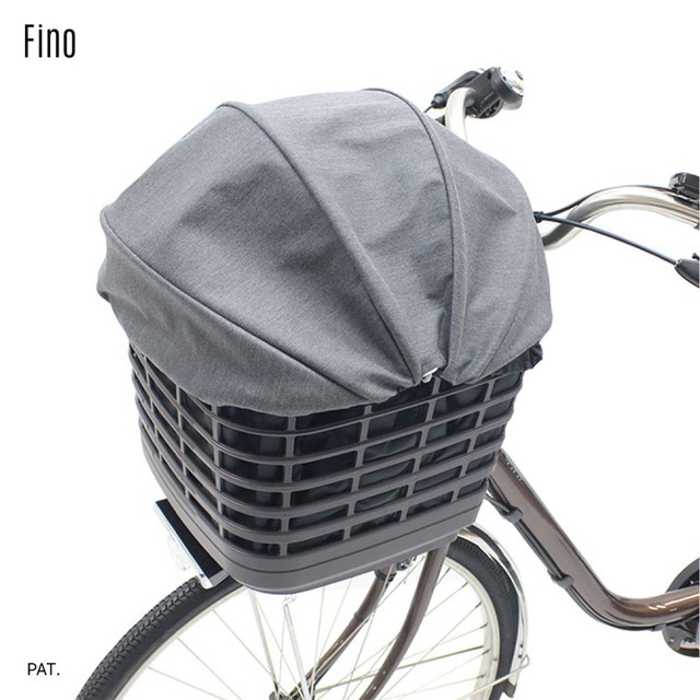片手でかんたん開閉！FINO ファスナーレスバスケットカバー フロント用 カゴカバー 前かご用 前カゴカバー大容量 電動アシスト自転車/オシャレ | 