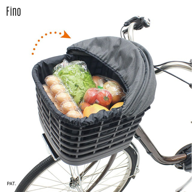 片手でかんたん開閉！FINO ファスナーレスバスケットカバー フロント用 カゴカバー 前かご用 前カゴカバー大容量 電動アシスト自転車/オシャレ |  | 03