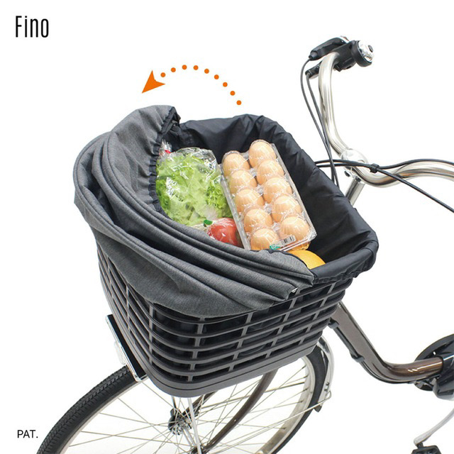 片手でかんたん開閉！FINO ファスナーレスバスケットカバー フロント用 カゴカバー 前かご用 前カゴカバー大容量 電動アシスト自転車/オシャレ |  | 04