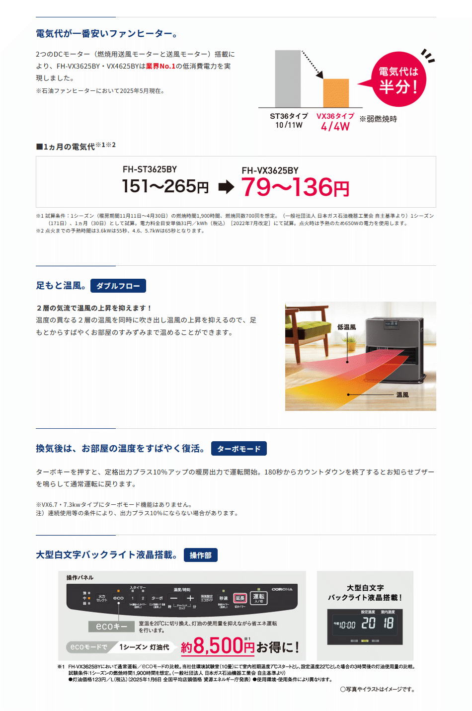 CORONA（コロナ） 石油ファンヒーター VXシリーズ 大型タイプ FH