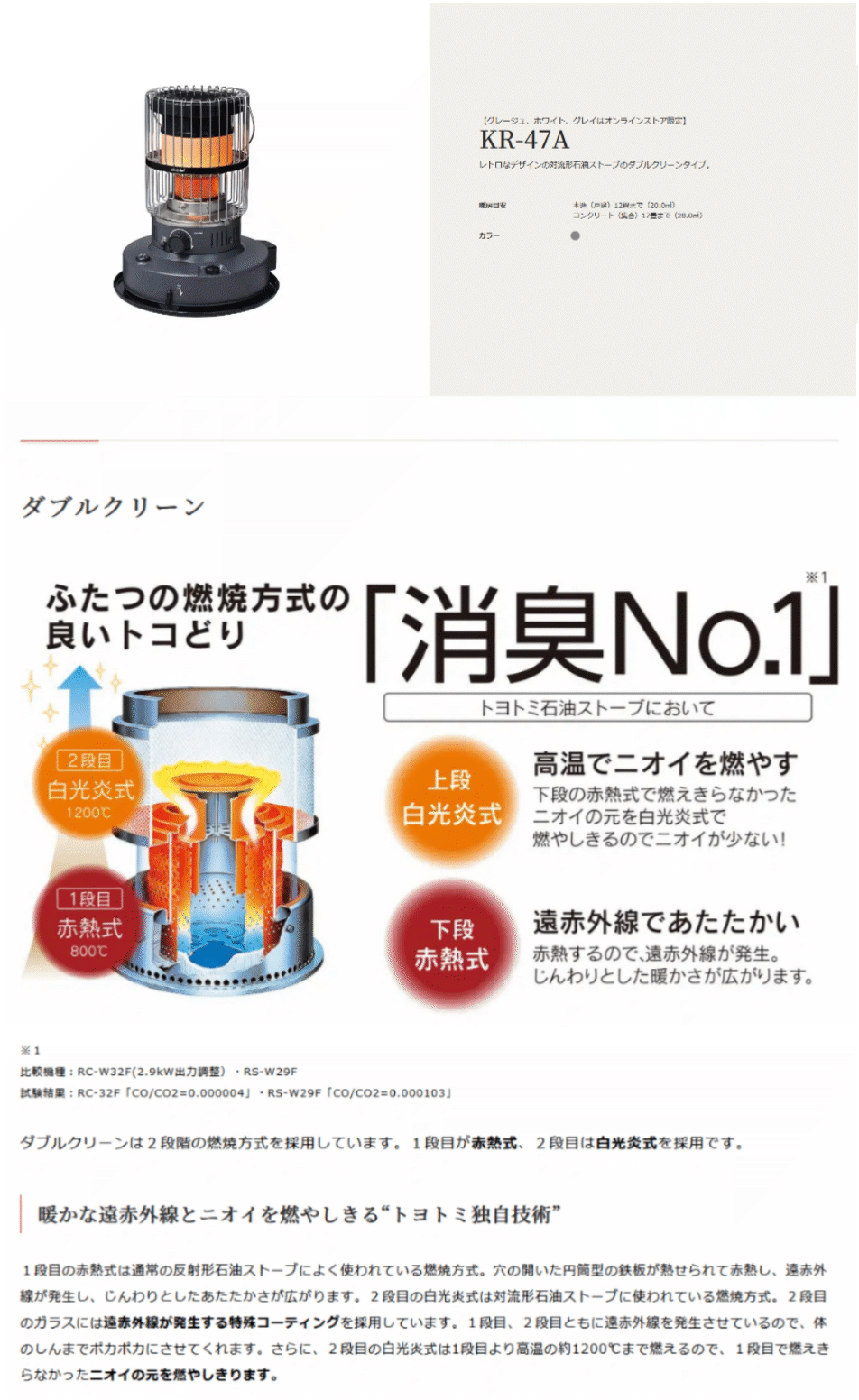 TOYOTOMI（トヨトミ） 対流形石油ストーブ 限定モデル KR-47A-H