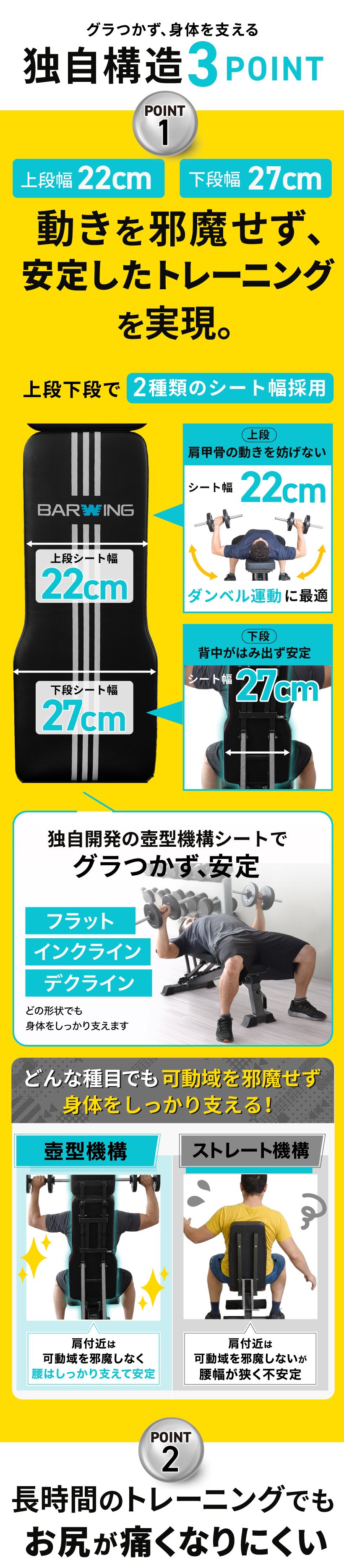 3WAYトレーニングベンチ デクラインベンチ インクラインベンチ