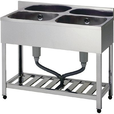 ステンレス1槽シンク 流し台　880×550×800 新品 [組立式] 業務用 ステンレス 1槽シンク（流し台