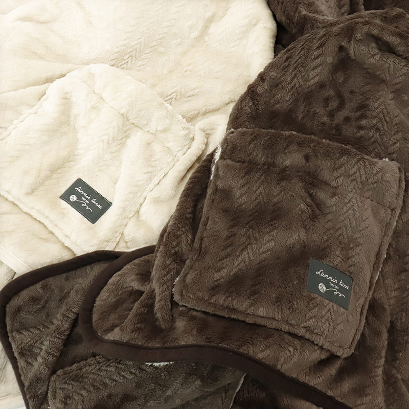 ショール ブランケット ストール ポケット付き ひざ掛け