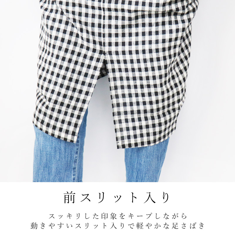  エプロンかぶるだけおしゃれリネンナチュラル